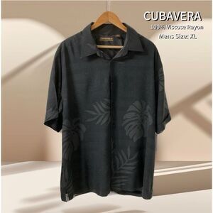 Cubavera Men’s Button Down Shirt XL Black NWOT